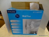 (R2) PELONIS 18 IN OSCILLATING WALL MOUNT FAN WITH 3 SPEED SETTINGS. COMES IN OPENED BOX.