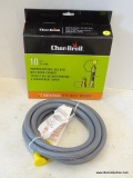 (WINDOW) CHAR-BROIL GAS HOSE; 10 FT PROPANE/NATURAL GAS HOSE WITH QUICK-CONNECT. HAS 3/8 IN