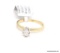 LADIES 14KT YELLOW GOLD & APPROX. .33 CTW MARQUISE CUT DIAMOND ENGAGEMENT RING, RETAILS $ 1295.00,