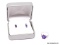 LADIES .925 AMETHYST SET; STERLING SILVER .925 RING WITH A BAGUETTE SHAPED CENTER AMETHYST STONE AND