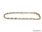 GOLD OVER .925 LADIES BRACELET; ROPE STYLE 14K OVER .925 STERLING SILVER LADIES BRACELET. 7 1/2 IN