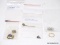 LOT OF VINTAGE PINS; LOT CONTAINS A GOLD TONE STRAIGHT PIN, A STERLING ELEPHANT STRAIGHT PIN, A