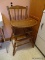 (LAUNDRY) HIGH CHAIR; MAPLE HIGH CHAIR- 18 IN X 20 IN X 38 IN