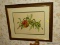 (LAUNDRY) PICTURE; FRAMED AND MATTED FRUIT PRINT IN CHERRY FRAME- 22.5 IN X 18.5 IN