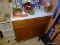 (LAUNDRY) CABINET BASE; OAK CABINET BASE WITH FORMICA TOP- 36 IN X 25 IN X 40 IN