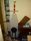 (RT BDRM) MISC.. LOT- LOT INCLUDES FOLDING STOOL, FOLDING IRONING BOARD, DUSTER AND US FLAG ON POLE