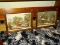 (RT BDRM) FRAMED PRINTS; 2 FRAMED CURRIER AND IVES PRINTS IN WALNUT CROSS FRAMES- 17 IN X 13 IN