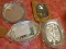 (PINKBR) LOT OF PEWTER DISHES; 4 PIECE LOT OF PEWTER DISHES TO INCLUDE A GIVE US THIS DAY OUR DAILY