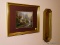 (PINKBR) CONTENTS OF PINK BEDROOM WALL; 4 PIECE LOT TO INCLUDE A PRINT OF A CHAPEL SITTING ON THE