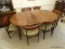 (DR) LANE MID CENTURY MODERN DINING ROOM TABLE AND CHAIRS; 7 PIECE SET FROM LANE'S PERCEPTION SERIES