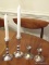 (DR) LOT OF STERLING SILVER CANDLESTICKS; 4 PIECE LOT OF EMPIRE, STERLING SILVER, WEIGHTED