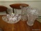 (DR) LOT OF CUT GLASS CRYSTAL; 3 PIECE LOT TO INCLUDE AN ASTRAL PATTERNED CUT SERVING BOWL WITH A