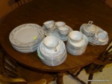(KIT) SET OF CHINA; 8 PC. PLACE SETTING OF VALMONT CHINA IN THE ROYAL WHEAT PATTERN ( 48 PC TOTAL)-