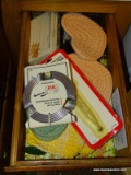 (KIT) DRAWER AND CABINET LOT; LOT INCLUDES POT HOLDERS, KITCHEN UTENSILS, 2 ELECTRIC FOOD CHOPPERS-