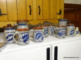 (KIT) POTTERY LOT; LARGE LOT OF VIRGINIA POTTERY ITEMS MADE BY HARVEY IN 1990'S - PITCHER- 8 IN.,