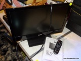 (RT BDRM) TV, SANYO 18 IN FLAT SCREEN TV WITH REMOTE AND MANUAL- MODEL- DP19241