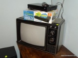 (BLUEBR) VINTAGE RCA TV AND AN AC CONVERTER BOX; 2 PIECE LOT TO INCLUDE AN RCA RETRO 13