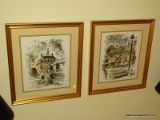 (LR) PAIR OF GOVERNOR'S PALACE PRINTS; 2 PIECE SET OF PRINTS DEPICTING DIFFERENT VIEWS OF THE