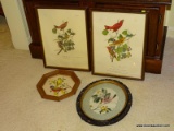 (LR) LOT OF ASSORTED WALL ART; LOT TO INCLUDE A FRAMED PRINT OF 2 BIRDS SITTING ON A BRANCH (10