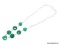 .925 GREEN ONYX DROP NECKLACE; 18