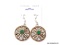 .925 & BRONZE EARRINGS; NEW .925 AND BRONZE HANDMADE MOROCCAN EMERALD QUARTZ AND WHITE CZ EARRINGS.