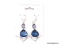 .925 BLUE IOLITE EARRINGS; 1 3/4