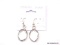 .925 CLEAR QUARTZ EARRINGS; 1 1/8