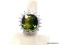 .925 YELLOW AMETRINE RING; .925 AAA TOP QUALITY, NEW GORGEOUS 25+ CT GREEN YELLOW AMETRINE CUSHION