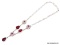 PINK RUBY DROP NECKLACE; 18 1/2