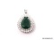 .925 NATURAL AFRICAN EMERALD PENDANT; BREATHTAKING NEW 1 1/2