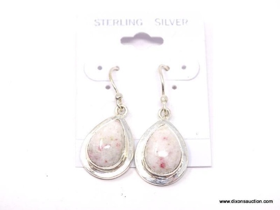 .925 PINK CINNABAR EARRINGS; AMAZING NEW PINK CINNABAR GEMSTONE EARRINGS. RETAIL PRICE $49.00.