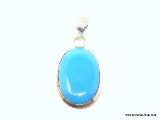 .925 TURQUOISE PENDANT; NEW AAA GRADE RAVISHING SLEEPING BEAUTY TURQUOISE PENDANT. RETAIL PRICE