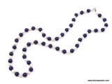 FRESHWATER PEARL AND BLUE LAPIS NECKLACE; NEW 24