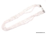 MULTI STRAND MOONSTONE NECKLACE; 18-20