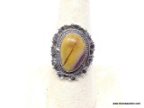 .925 MOOKAITE RING; APPEALING NEW BRECCIATED MOOKAITE RING. SIZE 8. RETAIL PRICE $39.00.