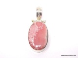 .925 RHODOCHROSITE PENDANT; NEW 1 1/2