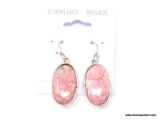 .925 RHODOCHROSITE EARRINGS; NEW 1 2/8