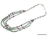 .925 MULTI-STRAND NECKLACE; UNIQUE NEW 18