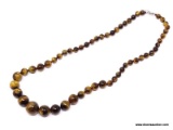 TIGERS EYE NECKLACE; NEW 18