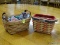 (R2) PAIR OF LONGABERGER BASKETS; 2 PIECE LOT OF SMALL LONGABERGER BASKETS TO INCLUDE A 2001 HOSTESS