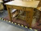 (R2) ANTIQUE OAK LIBRARY TABLE; TIGER'S OAK LIBRARY TABLE WITH A SINGLE DRAWER ABOVE THE KNEE SLOT