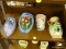 (R2) LOT OF WALL POCKETS; 4 PIECE LOT OF ASSORTED WALL POCKETS TO INCLUDE BASKET SHAPED POCKET WITH