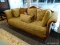 (WINDOW) DREXEL HERITAGE CAMELBACK SOFA; LOUIS XV STYLE, ROLLING ARM, CAMELBACK SOFA WITH A 43