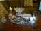 (R2) LOT OF ASSORTED GLASSWARE; 6 PIECE LOT OF ASSORTED A CUT GLASS COMPOTE DISH, A CUT GLASS NUT
