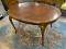 (R3) QUEEN ANNE KITCHEN TABLE; OVAL SHAPED, CHERRY, QUEEN ANNE KITCHEN TABLE. MEASURES 56.5