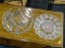 (R3) DEVILED EGG SERVING PLATE AND A SERVING BOWL; 2 PIECE LOT TO INCLUDE A SCALLOPED RIM, HOBNAIL