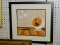 (WALL) FRAMED PRINT; MID CENTURY ABSTRACT CAT PRINT.POSSIBLY THE SAME ARTIST FROM LOT 231. IT