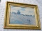 (WALL) FRAMED VICTORIAN PRINT ON BOARD; PRINT DEPICTS 2 PAIRS OF PEOPLE WALKING THROUGH A FIELD OF