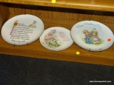 (R3) THREE PORCELAIN MOTHER'S DAY PLATES; ONE IS BY HOLLY HOBBIE MADE IN 1973, ONE IS MADE BY ROBERT