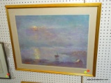 (WINDOW) FRANK TREGARTHEN BROKENSHAW PASTEL PAINTING; PASTEL COLORED PRINT DEPICTING A SCENE OF A